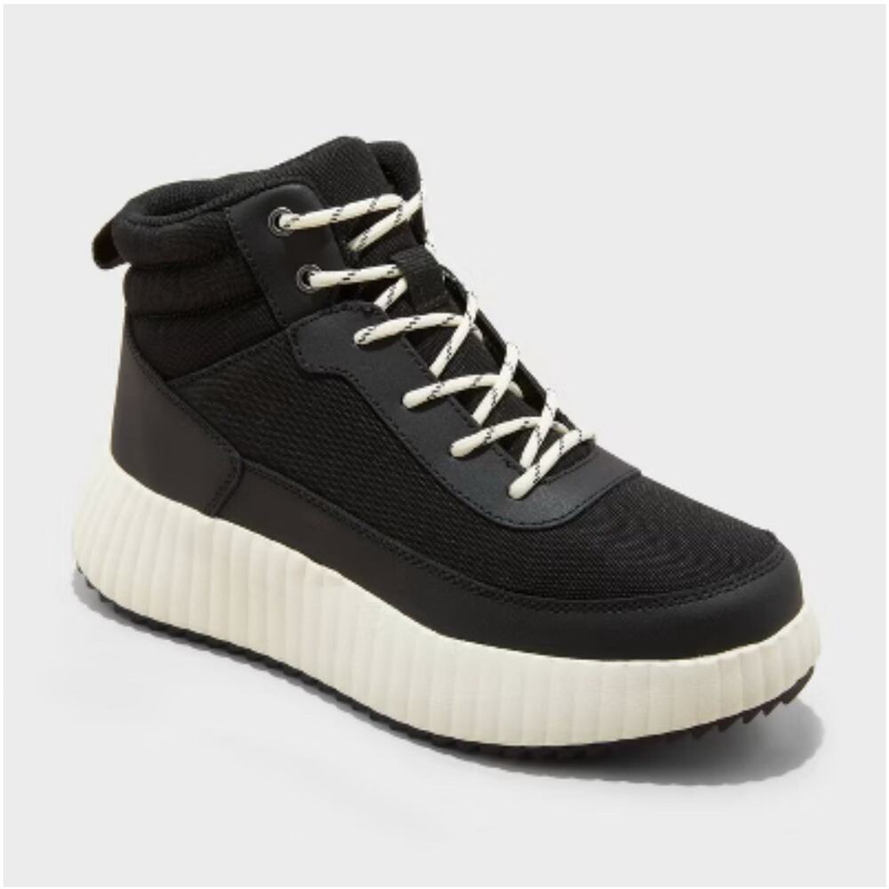Universal Thread Women's Platform Hiker Boots Materials Water-Repellent Black 7